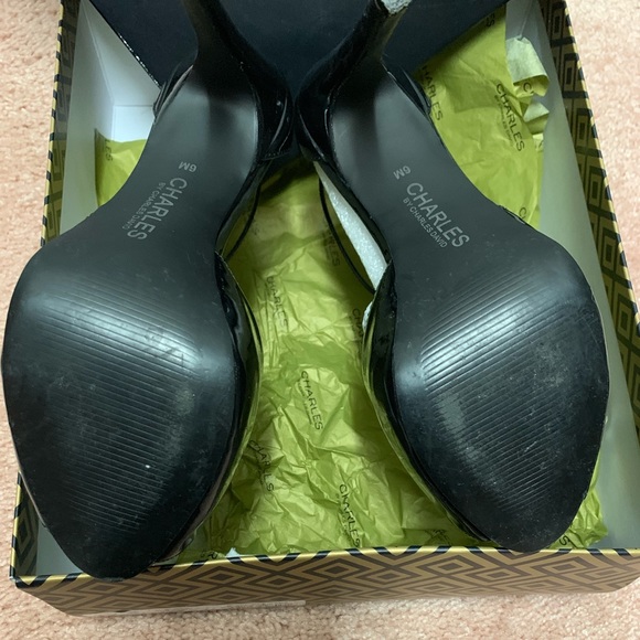 ☀️Preloved Charles-Charles David blk  heel sz 6 - Picture 6 of 8